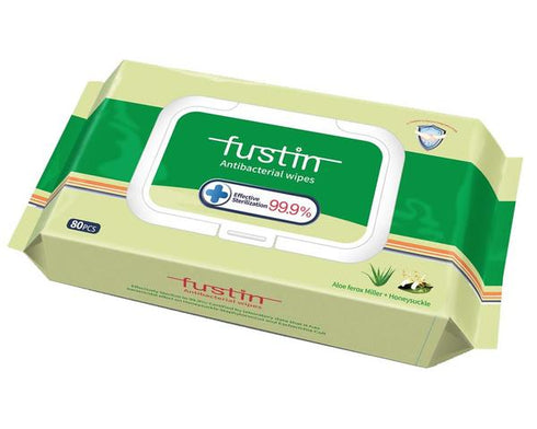 Fustin Hygiene Antibacterial Wipes Effective Sterilization 99.9% - 80 PCS